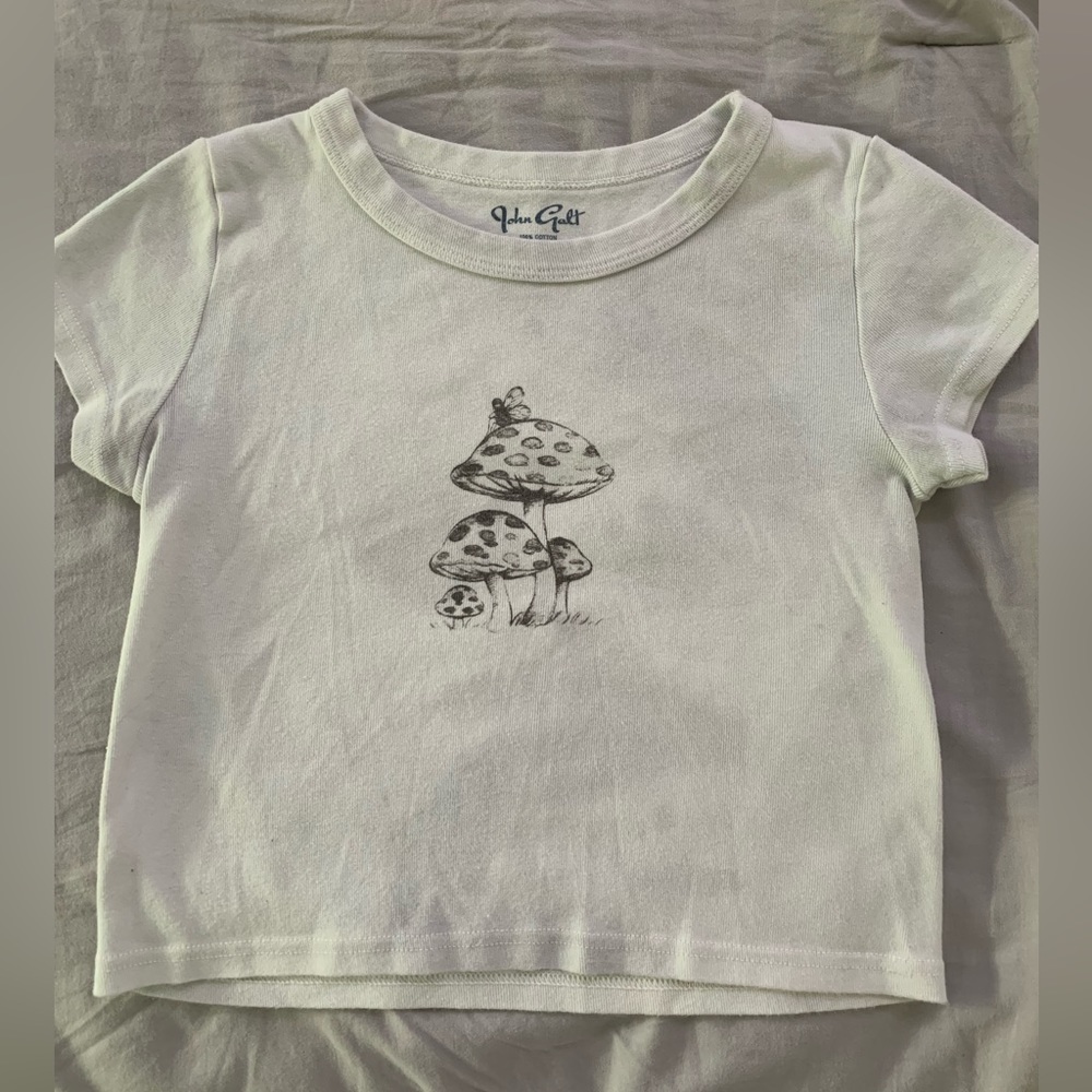 John Galt, Brandy Melville baby tee with mushroom design